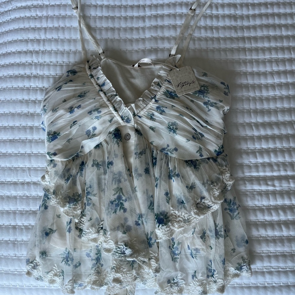 Free People Femme Fatale Floral Top